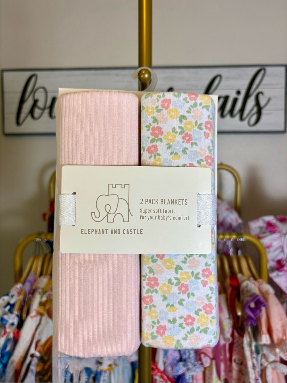 Pink Floral 2-Pack Baby Blankets